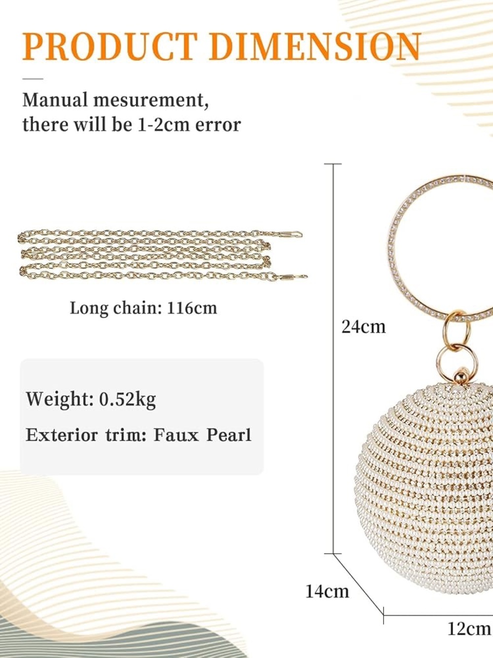 NWT Pearl Clutch Purse Sparkling Bling Swarovski Crystal Rhinestone Bag +Gift - Picture 6 of 6